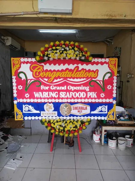 Papan Bunga Ucapan Selamat Paket Pernikahan Sentul